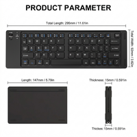 Nouveau clavier à ciseaux BT rechargeable 66 touches, ultra-fin, mini, pliable, ergonomique, étanche, USB Type-C Plug&Play pour ordinateur portable et ordinateur de bureau