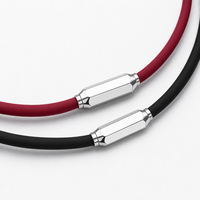 Collier magnétique en silicone pour thérapie magnétique, avec aimant intégré, design plaqué sous vide, équilibre énergétique, bijoux de mode
