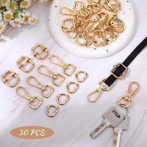 Kit de crochets pivotants PCS avec boucles coulissantes Tri-Glide, fermoirs pivotants et anneaux en D pour la fabrication de sacs à main, quincaillerie dorée pour sacs - Product Image 4