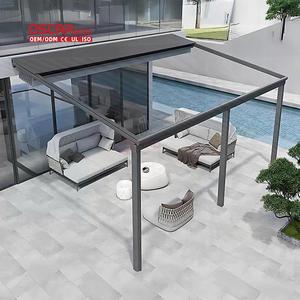 Cubierta retráctil plegable techo pérgola aleación de aluminio Pvc <span class=keywords><strong>vela</strong></span> exterior jardín <span class=keywords><strong>terraza</strong></span> Patio sistemas de techo <span class=keywords><strong>toldo</strong></span> retráctil - Product Image 3