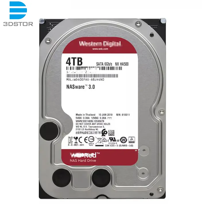 Brand NEW Red NAS Hard Disk Drive 4TB 5400rpm Class SATA 6 GB/S Cache HDD 3.5-Inch For Decktop For WD40EFAX