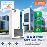 Batterie Lifepo4 125Kw 250Kw 100kwh 261kwh, armoire de stockage d'énergie industrielle et commerciale, système de batterie solaire haute tension