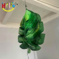 Sculpture géante gonflable en forme de feuille de Monstera, plante tropicale suspendue, pour la décoration de mariage et de fête