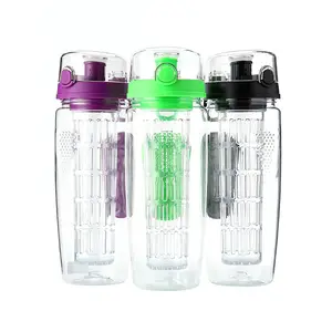 900Ml Fruit Infuser Waterfles Met Filter Infuser Drinken Outdoor Everich Water Drinkfles Met Siliconen Grip