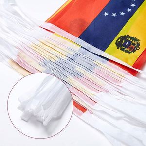 Party Events and Grand Opening Sports Celebration Decorative Venezuela Venezuelans <b>Small</b> Banner Mini String Flags Pennant - Product Image 6