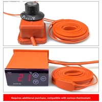 Cinturón Calefactor Eléctrico de Silicona con Control Digital de Temperatura, Termostato, Cinturón Envolvente con Resorte y Ganchos