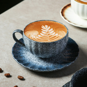 Tazza da <span class=keywords><strong>Caffè</strong></span> in Ceramica di Lusso 150ml con Piattino, Tazza in Porcellana per Casa e Caffetteria - Product Image 2