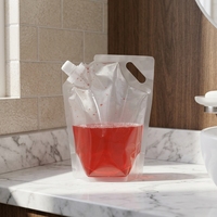 Pochette cosmétique PET avec bec verseur – Sachets de voyage rechargeables pour jus, gel et bière
