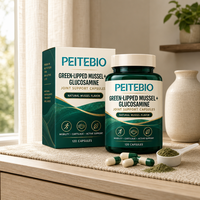 PEITEBIO Capsules de Glucosamine à base de Moules à Lèvres Vertes pour Animaux de Compagnie – Soutien Articulaire, Mobilité, Cartilage – Absorption Rapide, Sûr – 120 gélules