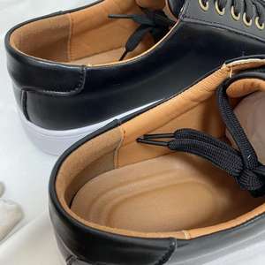 Baskets en cuir véritable grande taille pour hommes, chaussures plates décontractées de skateboard unisexe, légères et antidérapantes pour le printemps, tailles 38-49, logo personnalisé - Product Image 5