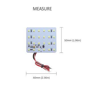 ไฟโดมรถยนต์แบบแผงวงจรพิมพ์ PCB ชนิดแบน 12~24v 2835 SMD 24Leds แบบพิเศษ ดับค่อยๆ ไป ไม่ดับทันที - Product Image 2
