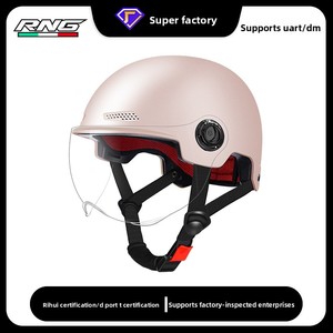 [Personalizzabile] Nuovo Casco Mezzo Integrale Certificato 3C/DOT per Moto/Bici Elettrica, Protezione Solare Estiva per Adulti con Visiera Trasparente - Product Image 4