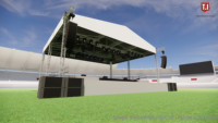 Altavoces de iluminación de audio y vídeo profesionales, sistema de sonido de dirección público, para escenario completo