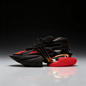 Chaussures de marche de luxe pour hommes, style designer noir et blanc, en synthétique, à lacets, à semelle épaisse, bout pointu, doublure en maille de caoutchouc, livraison directe - Product Image 4