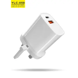 UKCA 20W GaN Portable Travel Charger USB Type-C Fast Charging Phone UK Wall Charger For Cell Phone S23 S24 Xiaomi Oppo Vivo