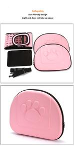 กระเป๋าใส่สัตว์เลี้ยงแบบนุ่มทำจากเหล็กทำจากโพลีเอสเตอร์ EVA มีซิปปิดสำหรับสัตว์เลี้ยงขนาดเล็กและแมว - Product Image 6