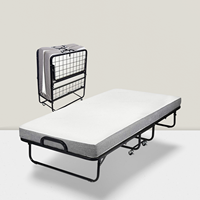 Lit pliant en métal sur roulettes, portable, Allemagne, pour hôtels, 90x200cm, pour adultes