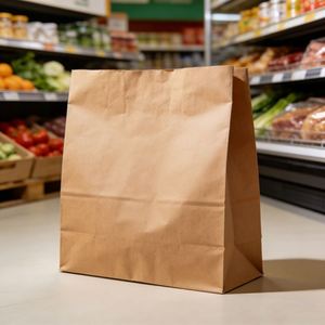 Bolsas de Papel Kraft de Lujo Reciclables de Grado Alimenticio para Entrega de Alimentos, Leche para Llevar con Impresión de Logotipo Personalizado - Product Image 3