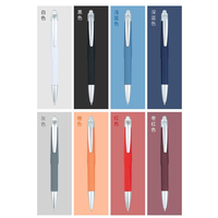 Bolígrafos ABS de regalo de Hotel personalizados, bolígrafo Rollerball de plástico promocional, ancho de escritura de 1,0mm, logotipo impreso personalizado Popular