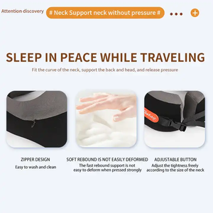 Almohada de Viaje de Espuma Viscoelástica Ajustable y Portátil con Soporte para la Cabeza de 360 Grados y Función de Masaje para Viajes en Avión, Nuevo Diseño 2024 - Product Image 5