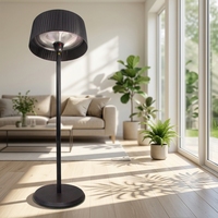 Chauffage infrarouge halogène vertical autoportant en gros, angle de chauffage réglable, 1500W, pour jardin, villa, terrasse