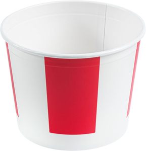 Contenedor para Pollo Frito de 85 oz, Cubo para Llevar Pollo con Revestimiento de Polietileno, Cubo Familiar Antigrasa para Comida, <span class=keywords><strong>Rojo</strong></span> y Blanco - Product Image 5