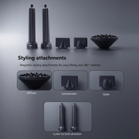 Sèche-cheveux électrique haute vitesse 5 en 1 avec diffuseur, technologie ionique négative au plasma pour soins capillaires, idéal pour usage domestique et hôtelier, marque privée