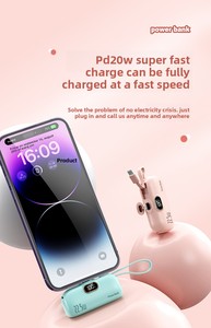 Mini 5000mAh Viên nang 2-in-1 xách tay nhanh chóng sạc điện ngân hàng Mới bên ngoài pin cho iPhone & cho Samsung - Product Image 3