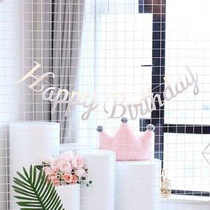 Nouveau bronzant suspendu drapeau fête fournitures joyeux anniversaire bannière lettres conjointes tirer drapeau - Product Image 5