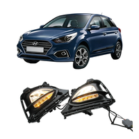 Feux de jour LED jaunes supplémentaires pour Hyundai I20, feux antibrouillard DRL 2018-2019