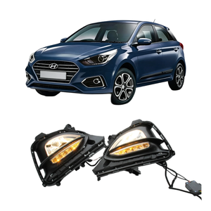 Luce diurna a LED gialla aggiuntiva per auto, fendinebbia per Hyundai <span class=keywords><strong>i20</strong></span> DRL 2018-2019 - Product Image 1
