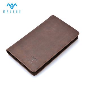 Porte-cartes personnalisé marron Crazy Horse en cuir PU avec blocage RFID Portefeuille <span class=keywords><strong>Prix</strong></span> d'usine-pour passeport, carte d'identité, contrôle des billets d'avion - Product Image 3