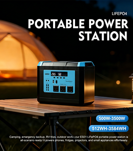 สถานีไฟฟ้าพกพาขนาดใหญ่สำหรับใช้งานกลางแจ้ง ความจุสูง 500W 1000w 1500w 2000w 2500w แบตเตอรี่ลิเธียม ชาร์จพลังงานแสงอาทิตย์แบบไร้สาย - Product Image 3