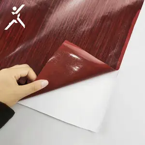 Araba iç dekorasyon su geçirmez desen 3D duvar kağıdı kendinden PVC yapıştırıcısı Film kırmızı akçaağaç ahşap tahıl oturma odası dekoratif film