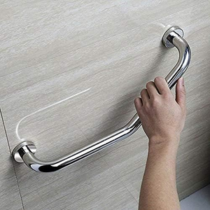 Barre d'appui murale en acier inoxydable brossé, antidérapante, pour douche, toilettes, aide à la mobilité des personnes âgées - Product Image 4
