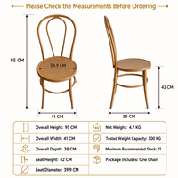 Chaise de réception commerciale, chaise de mariage nordique personnalisée en métal, chaise de restaurant de luxe pour événements de mariage