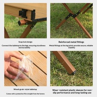 Ensemble de table et chaises pliantes en acier à haute teneur en carbone, ultra-léger, portable, pour le camping, la salle à manger, les voyages en voiture, les pique-niques, le glamping