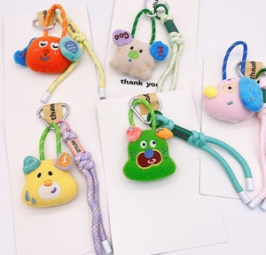 Soft Plush Stuffed Cotton Doll Keychain Braided Rope Hanging Bag Pendant