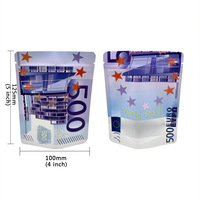 Petit MOQ, sacs en Mylar de 3,5 g à motif dollar, sacs anti-odeur, sacs à fermeture éclair pour tabac, pochettes de présentation en stock