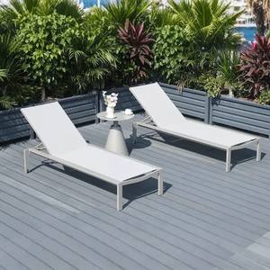 Chaise longue pliable <span class=keywords><strong>de</strong></span> luxe en <span class=keywords><strong>aluminium</strong></span> et maille Teslin pour cour, villa, hôtel et plage - <span class=keywords><strong>Bain</strong></span> <span class=keywords><strong>de</strong></span> <span class=keywords><strong>soleil</strong></span> en extérieur avec <span class=keywords><strong>design</strong></span> résistant aux UV - Product Image 4