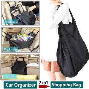 Bolsa Organizadora Suspensa para Banco de Carro em Tecido Oxford Preto Personalizada OEM, Lavável para Todas as Estações, com Alça para Armazenamento no Veículo - Product Image 3