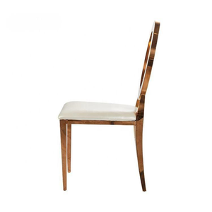Usine en gros bague en or chaise de dossier chaise de mariage O dos en acier inoxydable événement chaise de banquet - Product Image 5