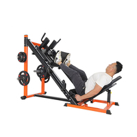 Plate Loaded 45 °   Machine de presse à jambes et de squat Hack, équipement d'entraînement des jambes à double fonction en acier robuste pour salle de sport