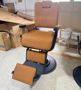 Muebles Modernos para <span class=keywords><strong>Barbería</strong></span>, Silla de <span class=keywords><strong>Peluquería</strong></span> Negra, Silla de Afeitado de Lujo, Resistente, Ajustable y Giratoria - Product Image 4