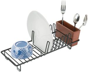 Modern kompakt mutfak ayakta tipi Metal tel kurutma süzgeç çanaklar ve yemekler için çıkarılabilir çatal lavabo bulaşıklık - Product Image 2