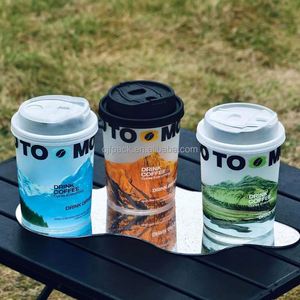 Full Printed Insulated 12 oz PP <b>Plastic</b> <b>Cups</b> Lids Eco-friendly Food Grade Custom Logo Printing Tea Special Occasions 98mm - Product Image 1