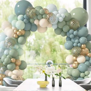 Vintage grüne Hochzeit Ballon Girlande Bogen Kits Hochzeit Ballon Bogen Hintergrund für Party Dekorationen Latex Ballon Girlande Set - Product Image 4
