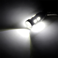 Ampoules LED T10 W5W intérieures, blanc xénon, bleu, jaune, CANBUS, 6SMD 5630, lentille projecteur, aluminium massif, feux de position latéraux, feux de stationnement