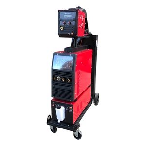 Heavy Duty 500A Pulse MIG Welders NB500D Synergic MIG 2T 4T 4 Rollers Wire Feeder with Trolley and Water Cooler