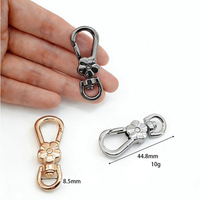 Porte-clés pivotant à ressort Fleur de Prunier, cordon rotatif avec mousqueton pour bijoux, sacs à main, fermoirs, connecteur de fabrication de porte-clés